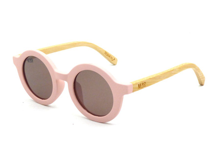 Moana Road Sunglasses + Free Case!, Kids Bambino Pink Wood Arms