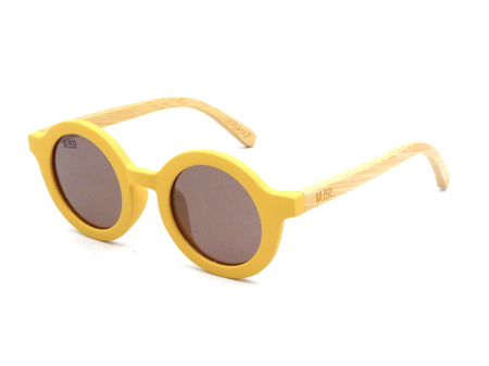 Moana Road Sunglasses + Free Case!, Kids Bambino Yellow Wood Arms