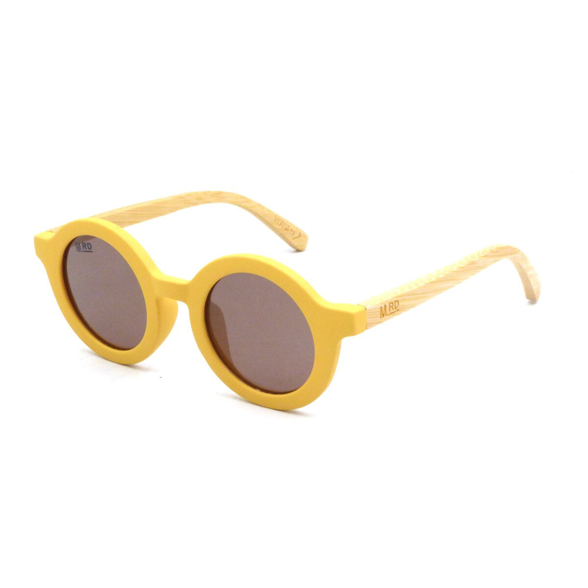 Moana Road Sunglasses + Free Case!, Kids Bambino Yellow Wood Arms 3361