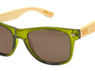 Moana Road Sunglasses + Free Case ! , Olive Green with Wood Arms 3004