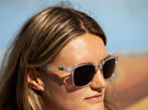 Moana Road Sunglasses + Free Case ! , Plastic Fantastic Clear Frames Black Lens 3281