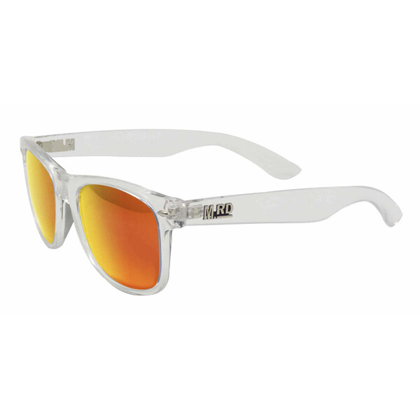 Moana Road Sunglasses + Free Case! Plastic Fantastic Clear Frame Orange Reflective Lens 3282