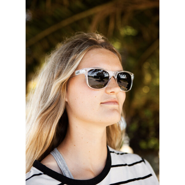 Moana Road Sunglasses + Free Case ! , Plastic Fantastic Clear Frames Black Lens 3281