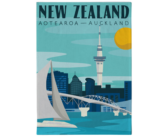 Moana Road Tea Towel Auckland