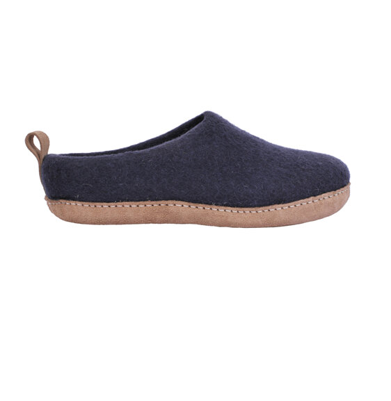Moana Road Toesties Slippers Leather Sole Navy 35