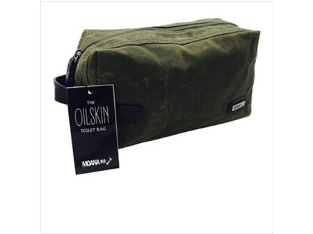 Moana Road Toiletry Bag - Olive Oilskin