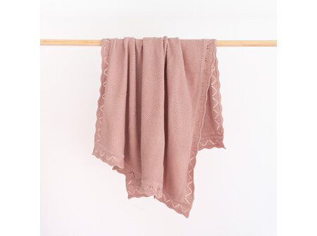 Mod & Tod Heirloom Blanket Scallaped Rose Pink