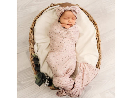 Mod & Tod - Stretchy Swaddle - Pink Posie