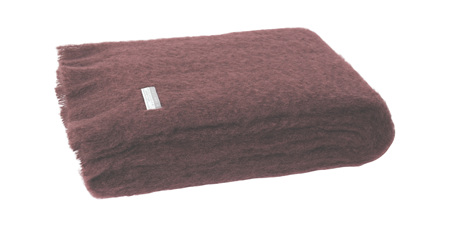 Mohair Knee Rug - Mulberry