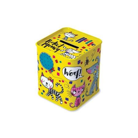 Money Box Tin - Cats and Dogs - Rachel Ellen