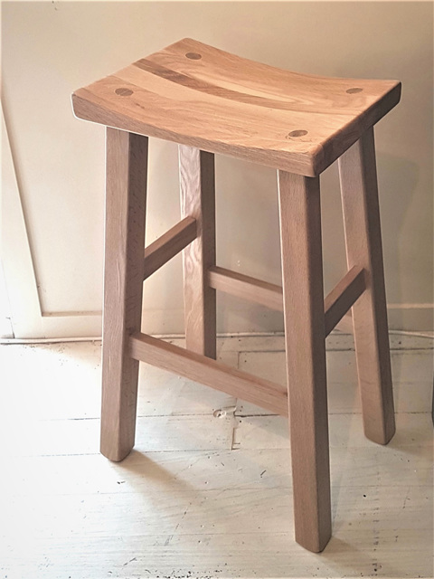 Monks Barstool Oak Made in NZ to order solidwood furniture