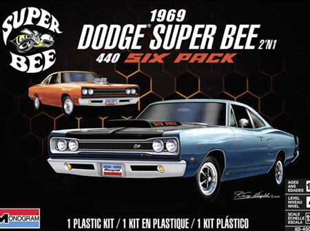 Monogram 1/24 1969 Dodge Super Bee 440 Six Pack (2 'n 1)  (RMX4505)