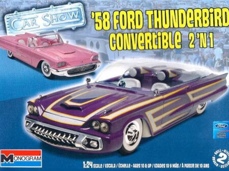 Monogram 1/24 58 Ford Thunderbird Convertible 2n1 (MON4280)