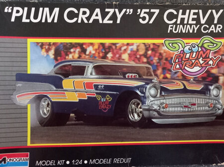 Monogram 1/24 'Plum Crazy' 57 Chevy Funny Car (MON2790)