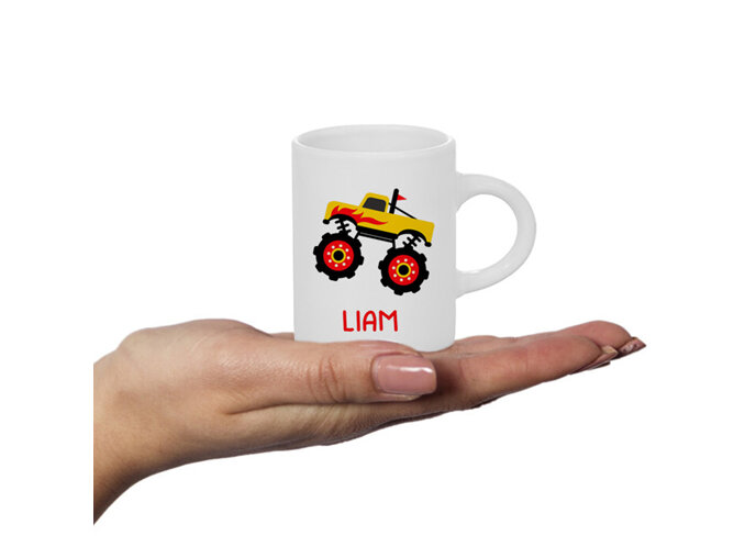 Monster Truck Personalised Fluffy Mug