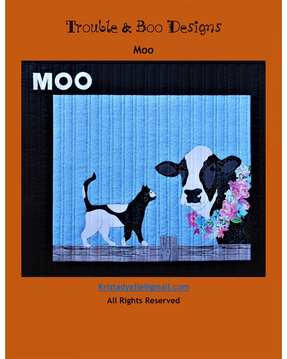 Moo Quilt Pattern from Trouble and Boo Designs