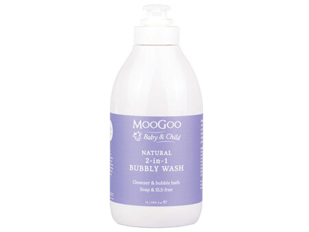 MooGoo Baby & Child Natural 2 in 1 Bubbly Wash 1L