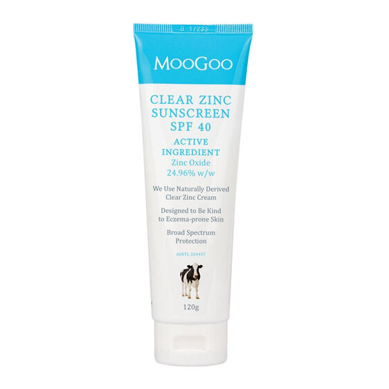MooGoo Clear Zinc Sunscreen SPF40 120g Austl 334557