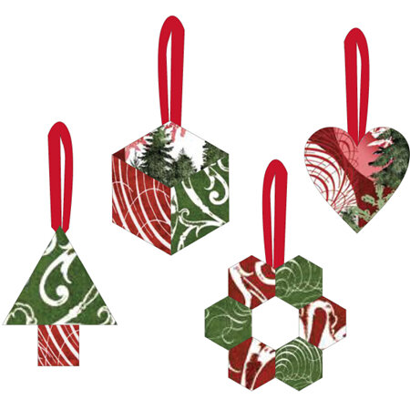 More Christmas Ornaments by Paper Pieces