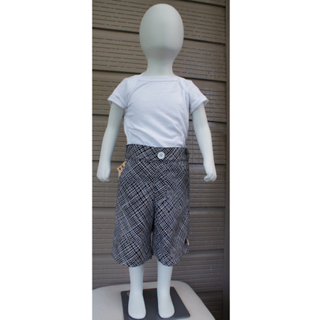 'Morgan' Flat Front Shorts, 'Thicket Black' 100% Cotton, 4  years