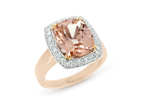 Morganite and Diamond Ring