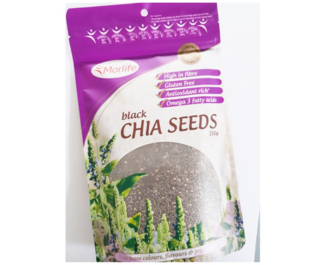 Morlife Black Chia Seeds 150grams