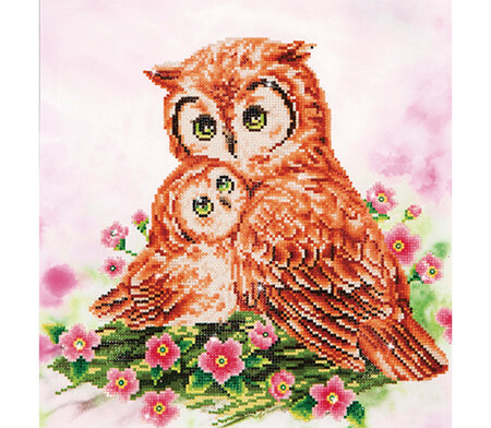 Mother & Baby Owl - Diamond Dotz - Intermediate Kit