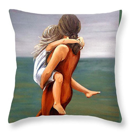 Mother & Child Embrace Cushion Cover