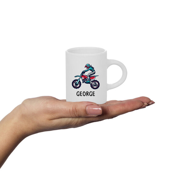 motorbike motocross fluffy kids mug