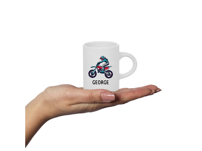 motorbike motocross fluffy kids mug