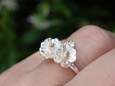 mount cook buttercup flowers silver solid gold ring nz jeweller lilygriffin