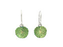 Mount Cook Lily leaf pad green sterling silver earrings lilygriffin nz jewellery