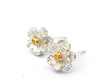 mount cook lily studs gold sterling silver nz handmade flower wedding nature