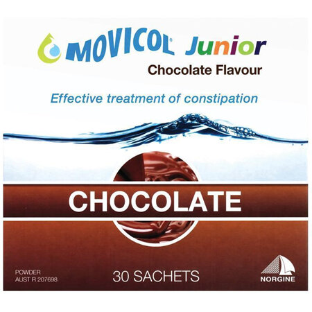 Movicol Junior Chocolate Flavour Sachets, 30 x 6.9G