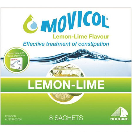 Movicol Lemon-Lime Flavour Sachets, 8 x 13.8G