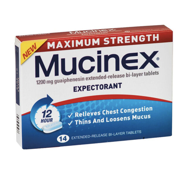 MUCINEX Maximum Strength 1200mg 14 Tablets