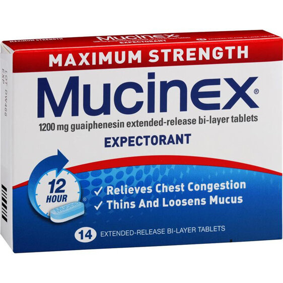Mucinex Maximum Strength 1200mg 14 Tablets