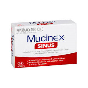 MUCINEX SINUS TABLETS 24