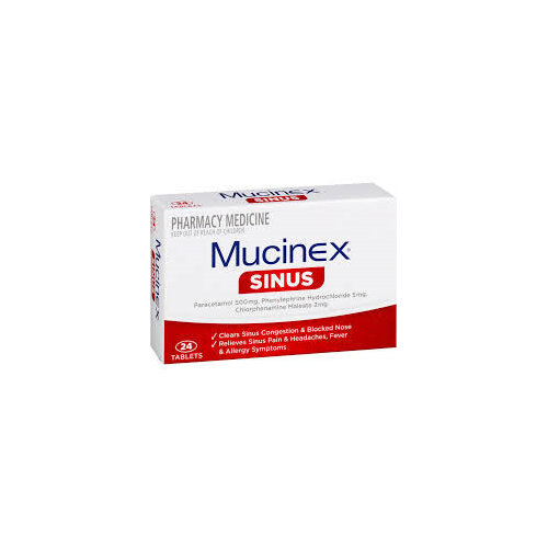 MUCINEX SINUS TABLETS 24