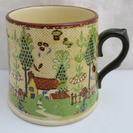 Mug in sampler pattern