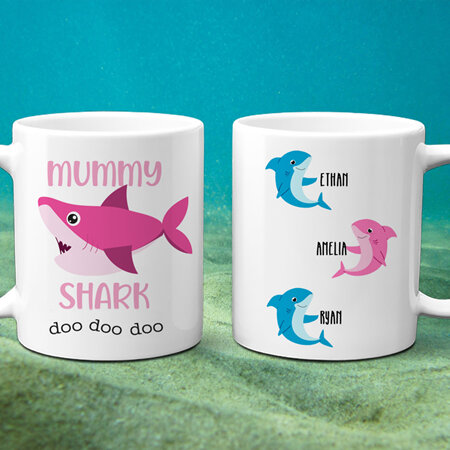 Mummy Shark Personalised Mug