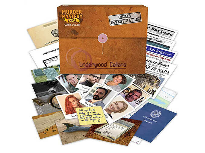 Murder Mystery Party Case Files Underwood Cellars game puzzle