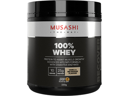 Musashi 100% Whey Vanilla Milkshake 330g