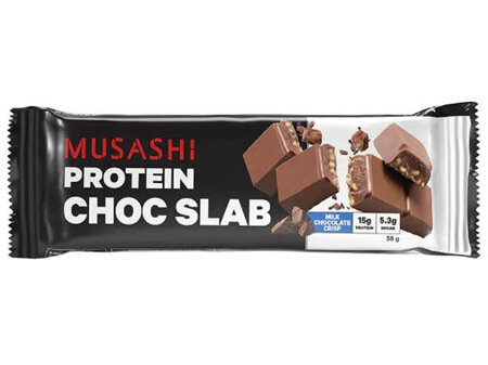 MUSASHI Protein Slab Milk Choc 58g