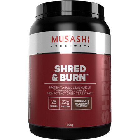 Musashi Shred & Burn Choc Milkshake 900g