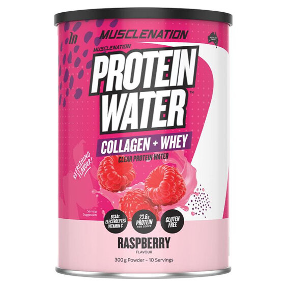 Muscle Nation Protein Water Powder Raspberry 300G