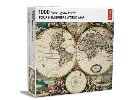 Museums & Galleries 1000 Piece Puzzle Four Hemisphere World Map