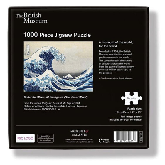 Museums & Galleries 1000 Piece Puzzle Great Wave by Hokusai