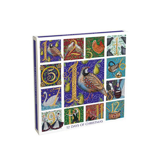 Museum's & Galleries 12 Days of Christmas Card 12 Pack (6x2 Designs)