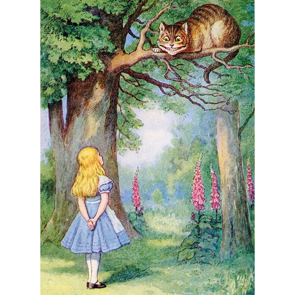 Museums & Galleries - Alice And The Cheshire Cat Card